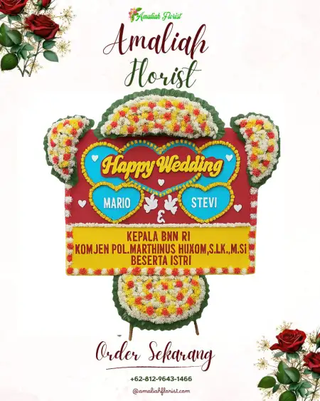 Papan Bunga Pernikahan Gending